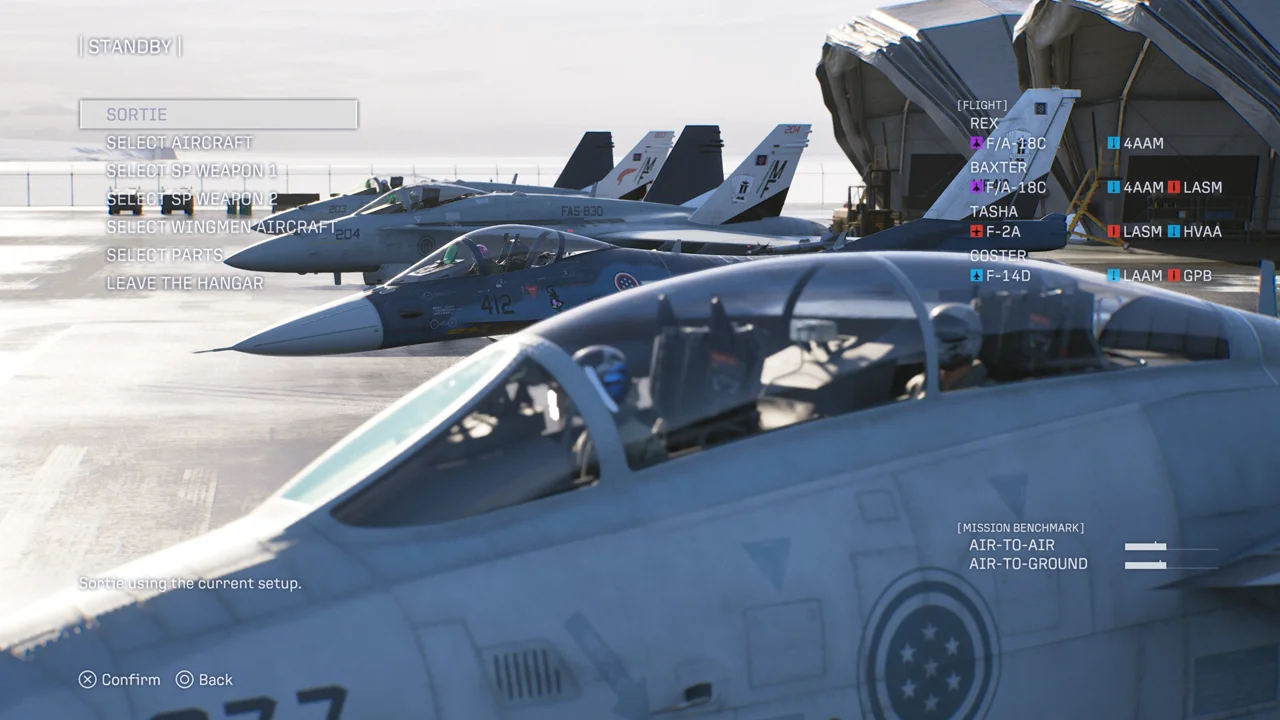 ACE COMBAT 8: WINGS OF THEVE official screenshot: a fighter jet banking hard through cannon fire and missile smoke over the ocean