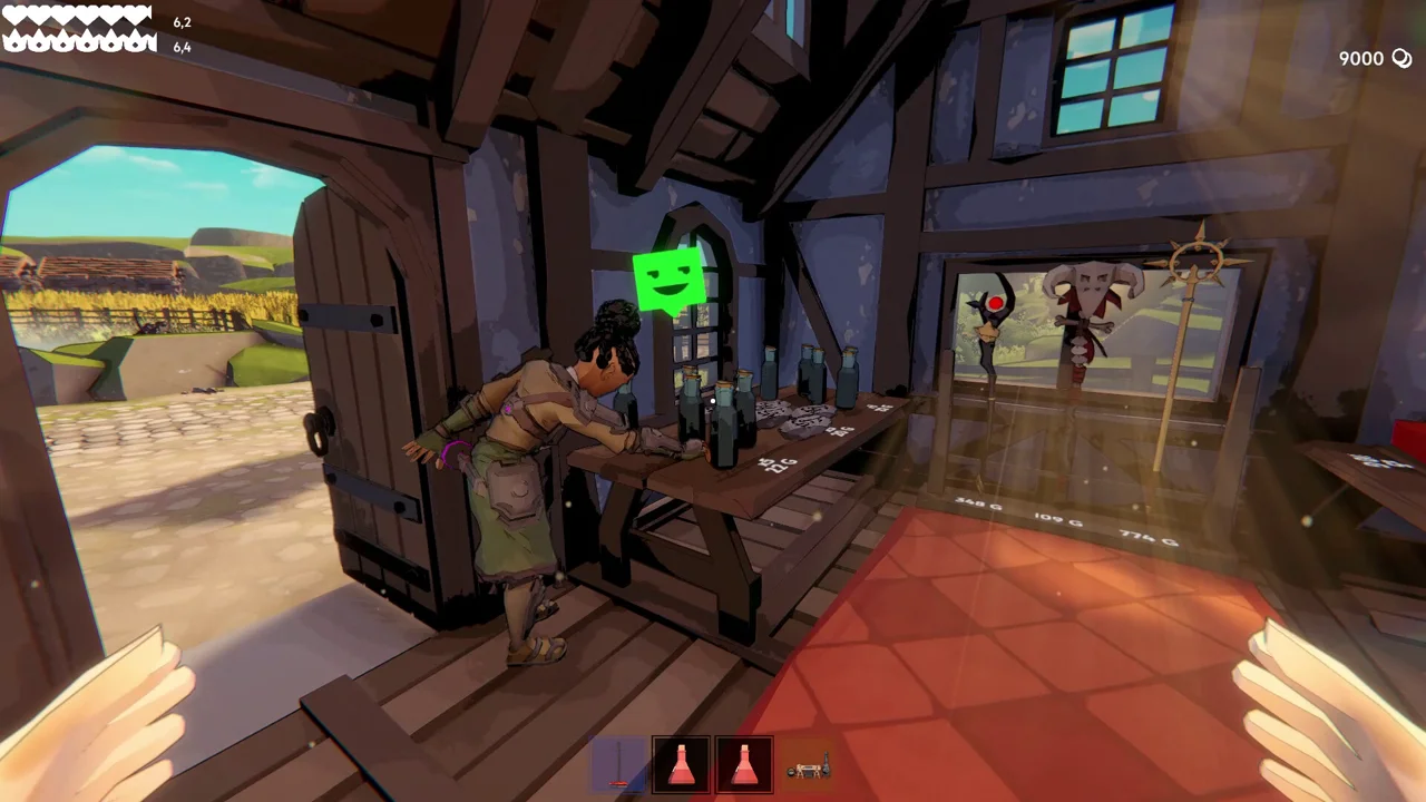 Fell & Sell — official Steam screenshot: dungeon descent with loot