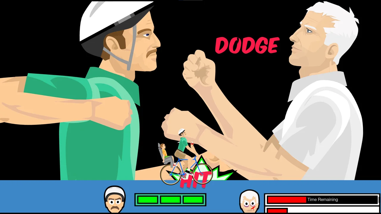 Happy Wheels screenshot: a character on a ride-on mower flying above a row of cheering spectators under coloured stage lights