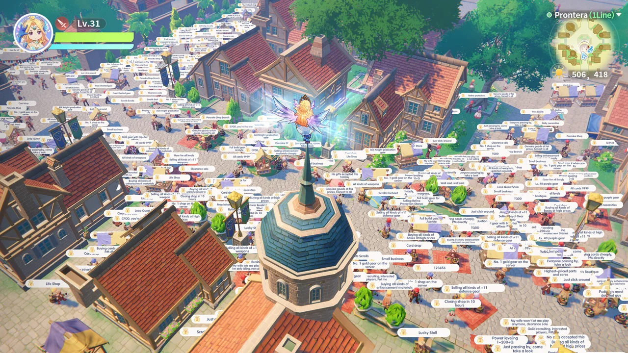 Ragnarok: The New World: a colorful open-world scene with the classic chibi-style Ragnarok characters, a player character and a tamed MVP monster in a bright Midgard field