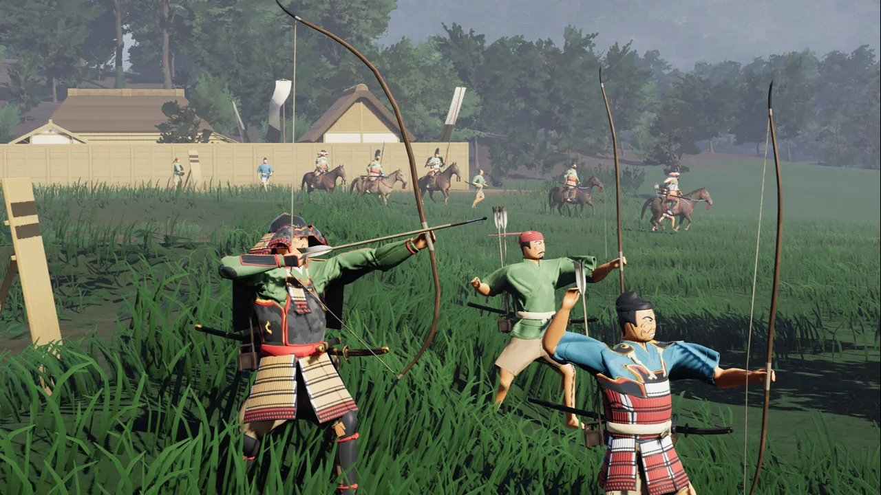 Official Warlord: Awaji screenshot from the Steam store page showing the samurai campaign on the island of Awaji