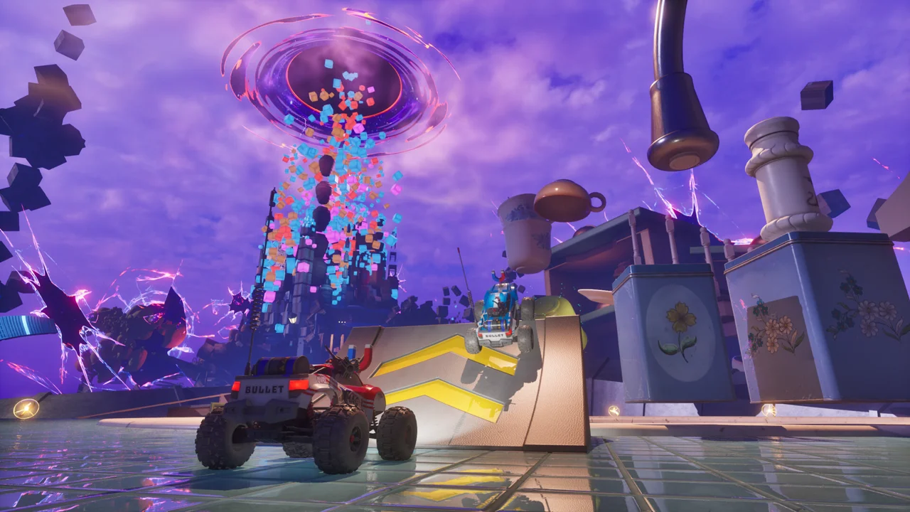 WheelMates screenshot: a workshop puzzle room with chains, switches, and a partially opened door